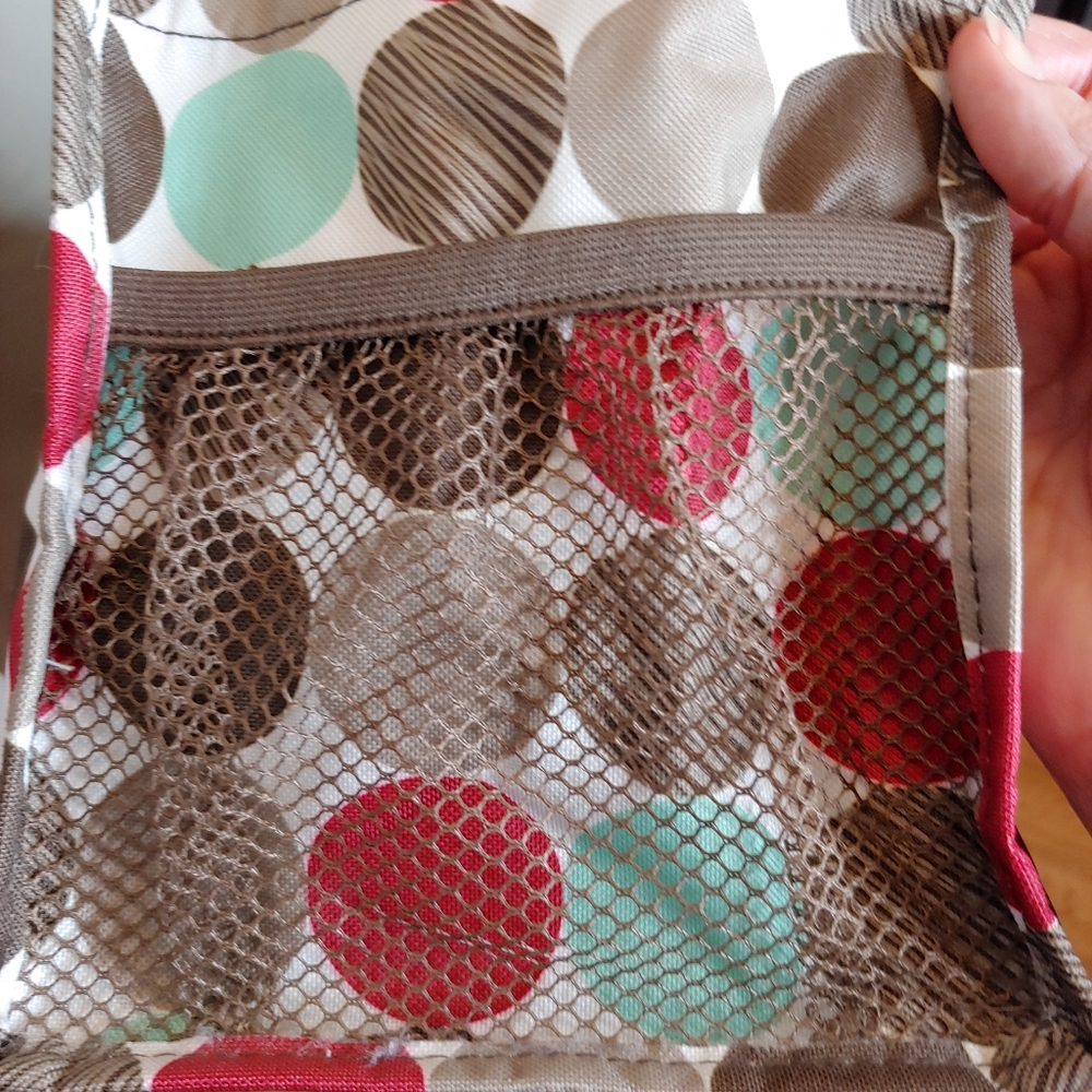 Thirty One Rectangular Spotted Open Tote Euc - image 8